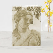 Frauenstatue Karte (Gelbe Blume)