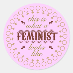 Frauensticker Runder Aufkleber