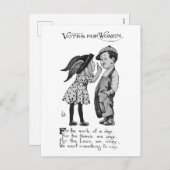 Frauenstimmen Feiertagspostkarte (Vorne/Hinten)