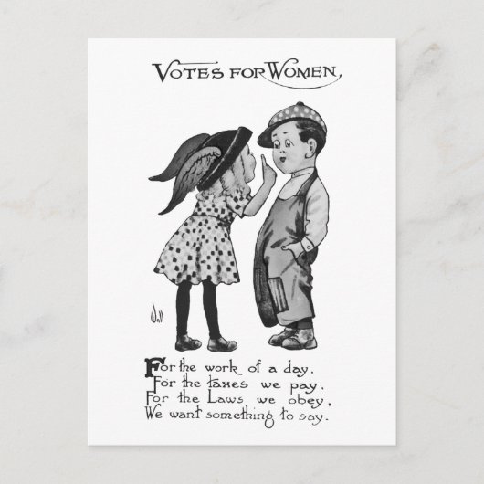 Frauenstimmen Feiertagspostkarte (Vorderseite)