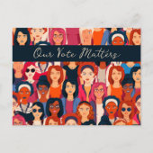 Frauenstimmen Postkarte (Vorderseite)