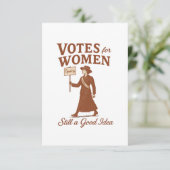 Frauenstimmen, Vintage Suffragetart Karte (Stehend Vorderseite)
