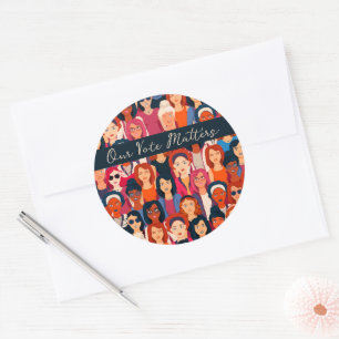 Frauenstimmrechte leeren Inside Card Runder Aufkleber