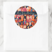 Frauenstimmrechte leeren Inside Card Runder Aufkleber (Tasche)