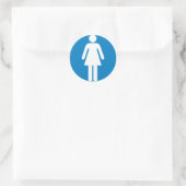 Frauenstraßenzeichen Runder Aufkleber (Tasche)