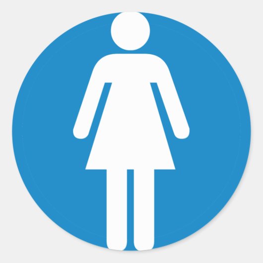 Frauenstraßenzeichen Runder Aufkleber (Vorderseite)