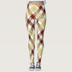 FrauenSummer Gingham überprüft Karierte Kleidung Leggings