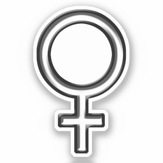 Frauensymbol Aufkleber (Vorderseite)