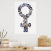 Frauensymbol aus Puzzleteilen Poster (Küche)