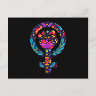 Frauensymbol Feminist Feminism Girl Power Empower Postkarte
