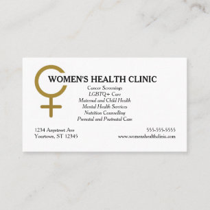 Frauensymbol Frauen Gesundheitspflege Visitenkarte