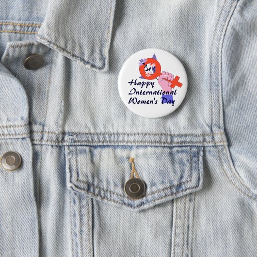 Frauensymbol Frohen Frauentag Button (Beispiel)