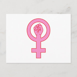 Frauensymbol mit Hand Postkarte