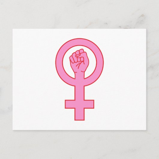 Frauensymbol mit Hand Postkarte (Vorderseite)