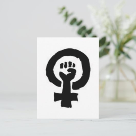Frauensymbol Postkarte (Stehend Vorderseite)