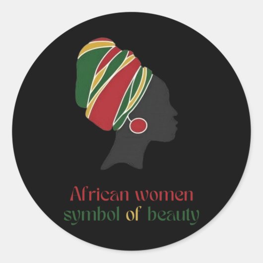 Frauensymbol Runder Aufkleber (Vorderseite)