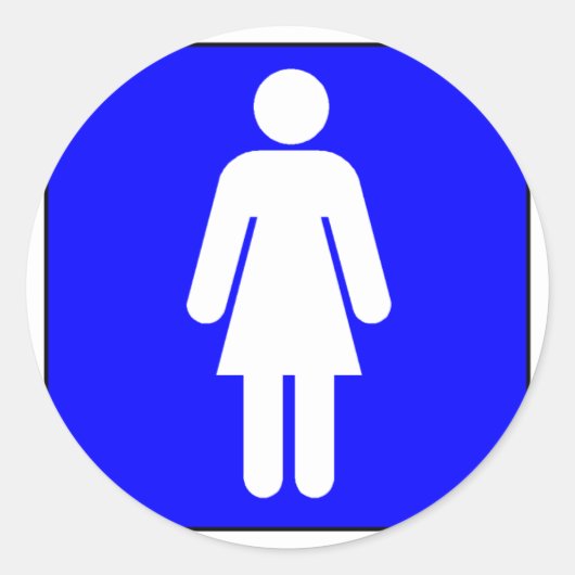 Frauensymbol Runder Aufkleber (Vorderseite)