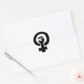 Frauensymbol Runder Aufkleber (Umschlag)