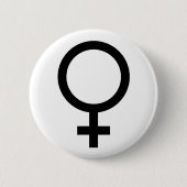 Frauensymbolknopf Button (Vorderseite)