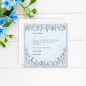 Frauentag Elegante Blaue Rose Haar Gewürze Mitteilungskarte