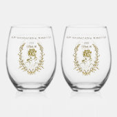 Frauentag Elegantes Gold Persönliche Liebe Weinglas Ohne Stiel (Rückseite)