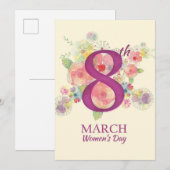 Frauentag Feiertagskarte (Vorne/Hinten)