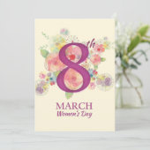 Frauentag Feiertagskarte (Stehend Vorderseite)