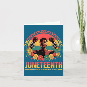 Frauentag Juneteenth Blumenfreiheit schwarze Gesch Karte