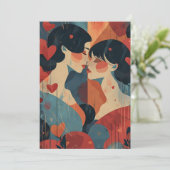 Frauentag LGBTQ Feiertagskarte (Stehend Vorderseite)