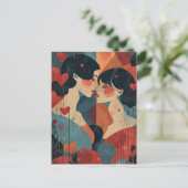Frauentag LGBTQ Postkarte (Stehend Vorderseite)