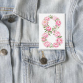 Frauentag Pfingstrose-Blume für den 8. März Button (Insitu)