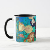 Frauentag Portraits Blue Green Tasse (Links)