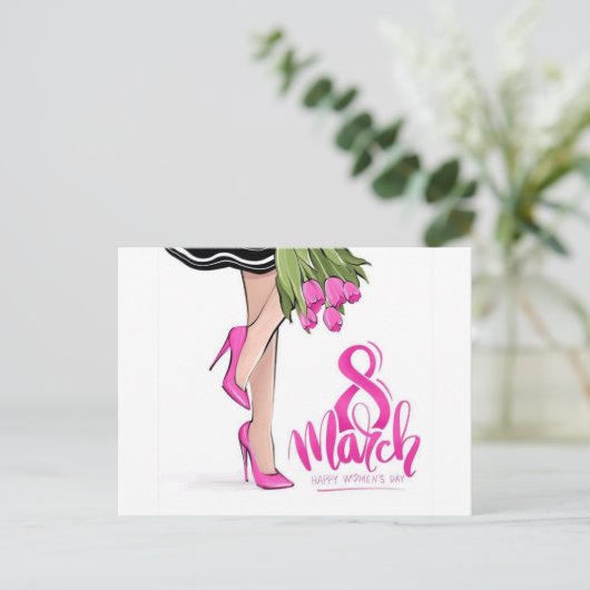 Frauentag Postkarte (Stehend Vorderseite)