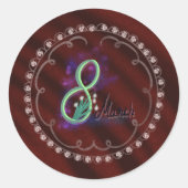 Frauentag Runder Aufkleber (Vorderseite)