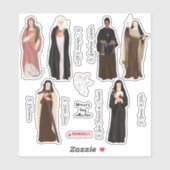 Frauentag Sticker Set Katholische Edition (Blatt)