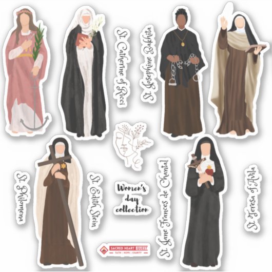 Frauentag Sticker Set Katholische Edition (Vorderseite)