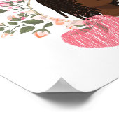 Frauentag Thema niedliches Design Poster (Ecke)