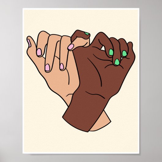 Frauentag Thema niedliches Design Poster (Vorne)