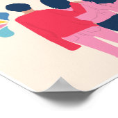 Frauentag Thema niedliches Design Poster (Ecke)