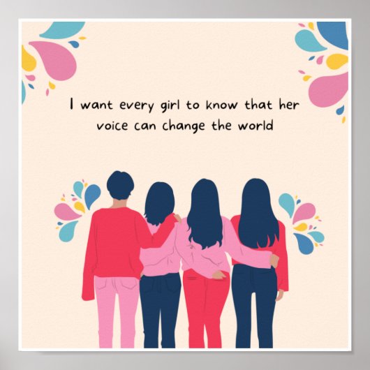 Frauentag Thema niedliches Design Poster (Vorne)