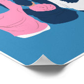 Frauentag Thema niedliches Design Poster (Ecke)