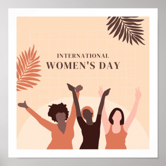 Frauentag Thema niedliches Design Poster (Vorne)