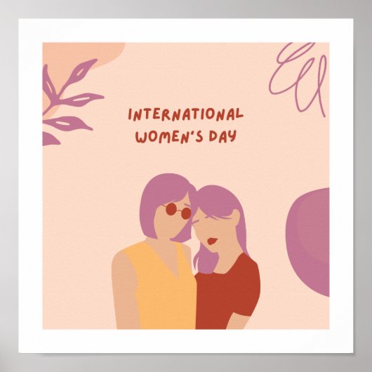 Frauentag Thema niedliches Design Poster (Vorne)