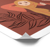 Frauentag Thema niedliches Design Poster (Ecke)