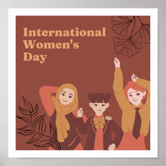 Frauentag Thema niedliches Design Poster (Vorne)
