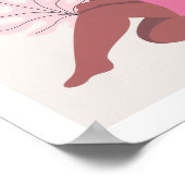 Frauentag Thema niedliches Design Poster (Ecke)