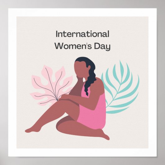 Frauentag Thema niedliches Design Poster (Vorne)