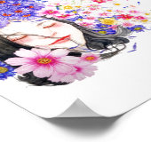Frauentag Thema niedliches Design Poster (Ecke)