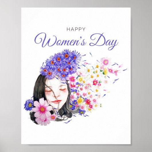 Frauentag Thema niedliches Design Poster (Vorne)