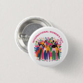 Frauentag Unity März 8. Button (Vorne & Hinten)